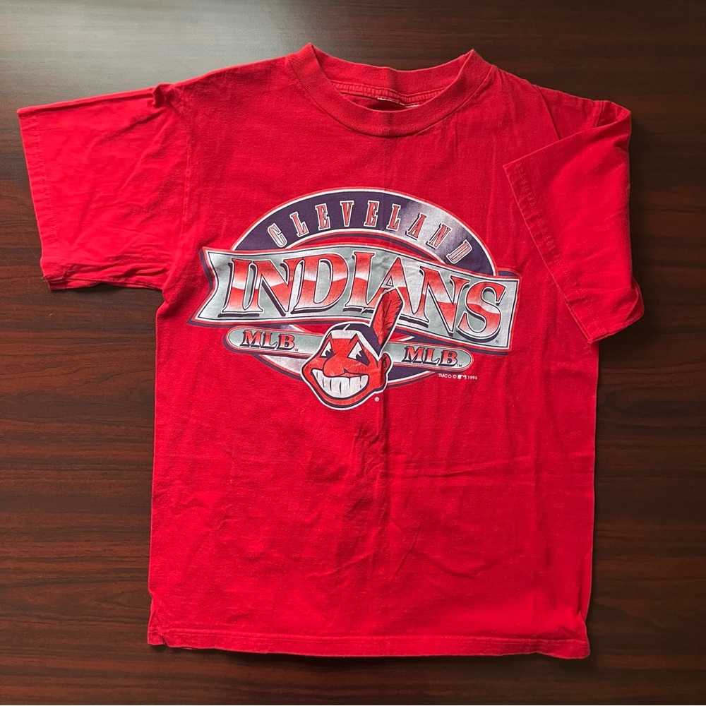 Vintage Cleveland Indians Shirt MLB Baseball Chief Wahoo 90s Men’s Small